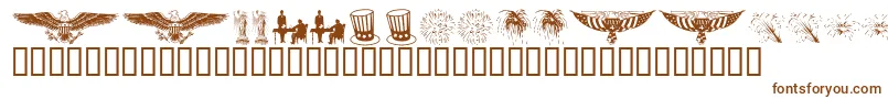 KrCelebrate2002 Font – Brown Fonts on White Background