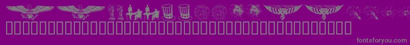 fuente KrCelebrate2002 – Fuentes Grises Sobre Fondo Morado