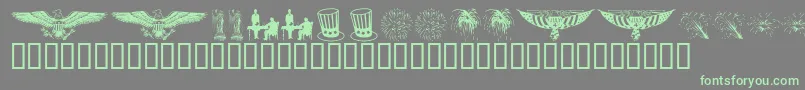 fuente KrCelebrate2002 – Fuentes Verdes Sobre Fondo Gris