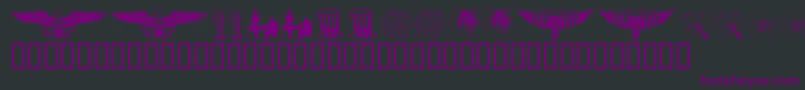 KrCelebrate2002-Schriftart – Violette Schriften auf schwarzem Hintergrund