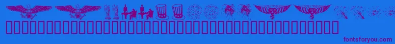 KrCelebrate2002-fontti – violetit fontit sinisellä taustalla