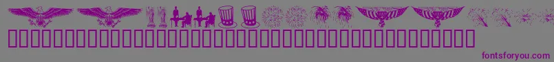 Police KrCelebrate2002 – polices violettes sur fond gris