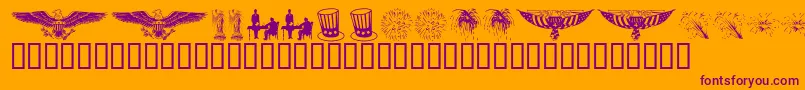 fuente KrCelebrate2002 – Fuentes Moradas Sobre Fondo Naranja
