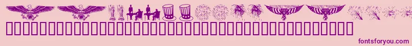 KrCelebrate2002-Schriftart – Violette Schriften auf rosa Hintergrund