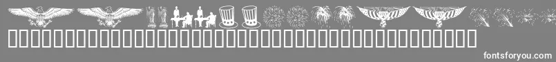 Police KrCelebrate2002 – polices blanches sur fond gris