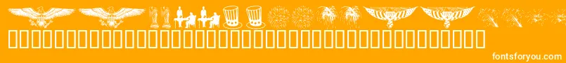 fuente KrCelebrate2002 – Fuentes Blancas Sobre Fondo Naranja