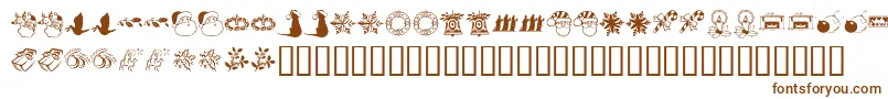 KrChristmasDingsTwo Font – Brown Fonts on White Background