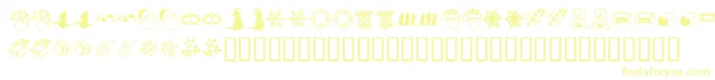 KrChristmasDingsTwo-Schriftart – Gelbe Schriften