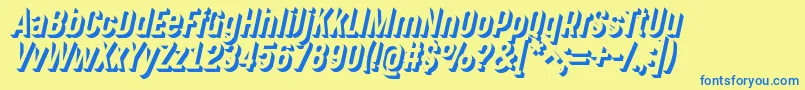 GotchaGothic3D Font – Blue Fonts on Yellow Background