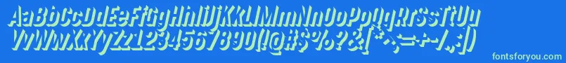 GotchaGothic3D Font – Green Fonts on Blue Background