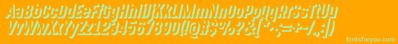 GotchaGothic3D Font – Green Fonts on Orange Background