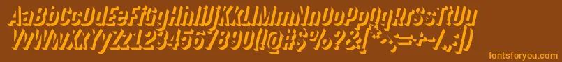 GotchaGothic3D Font – Orange Fonts on Brown Background