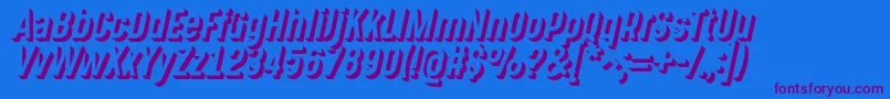 GotchaGothic3D Font – Purple Fonts on Blue Background