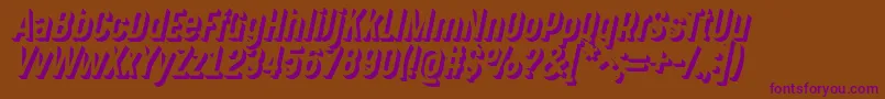 GotchaGothic3D Font – Purple Fonts on Brown Background