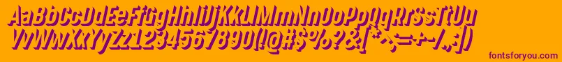 GotchaGothic3D Font – Purple Fonts on Orange Background