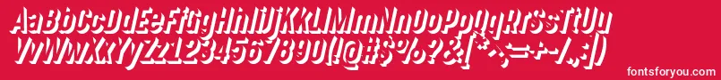 GotchaGothic3D Font – White Fonts on Red Background