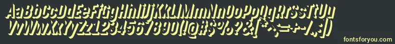 GotchaGothic3D Font – Yellow Fonts on Black Background