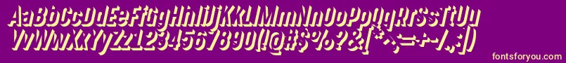 GotchaGothic3D Font – Yellow Fonts on Purple Background