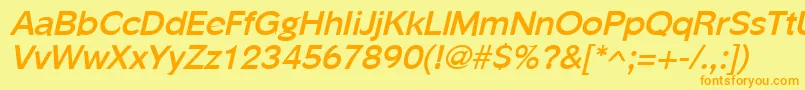 Шрифт PhinsterBoldItalic – оранжевые шрифты на жёлтом фоне