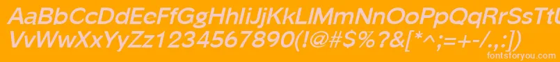 Шрифт PhinsterBoldItalic – розовые шрифты на оранжевом фоне