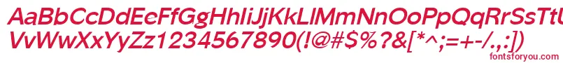 PhinsterBoldItalic Font – Red Fonts on White Background
