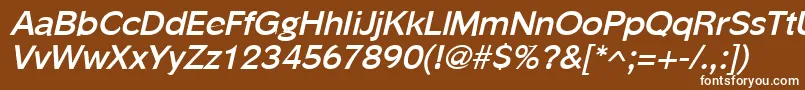 Шрифт PhinsterBoldItalic – белые шрифты на коричневом фоне