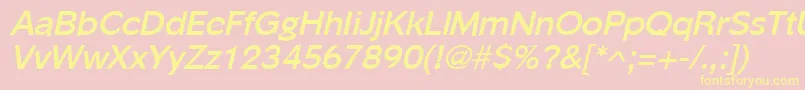 Шрифт PhinsterBoldItalic – жёлтые шрифты на розовом фоне