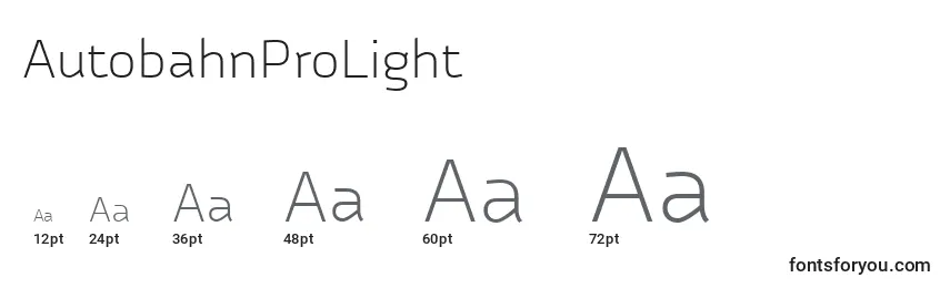 AutobahnProLight Font Sizes