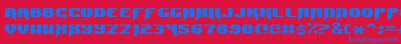 SyntaxError-Schriftart – Blaue Schriften auf rotem Hintergrund