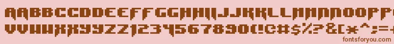 SyntaxError-fontti – ruskeat fontit vaaleanpunaisella taustalla