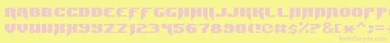 SyntaxError Font – Pink Fonts on Yellow Background