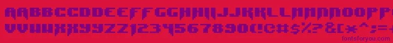 SyntaxError-fontti – violetit fontit punaisella taustalla