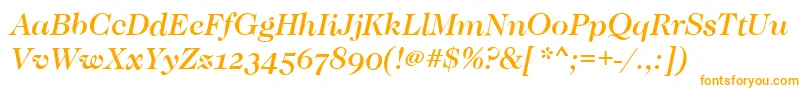 CaslonOsfMediumItalic Font – Orange Fonts on White Background