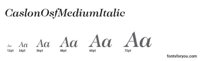 CaslonOsfMediumItalic Font Sizes