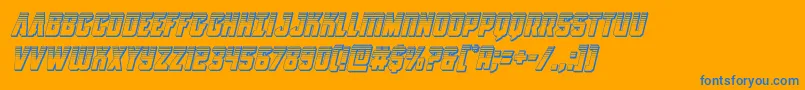 フォントAntillesplatital – オレンジの背景に青い文字