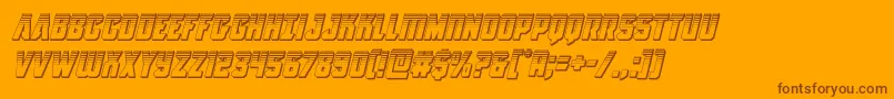 Antillesplatital Font – Brown Fonts on Orange Background