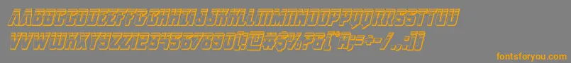 Antillesplatital Font – Orange Fonts on Gray Background