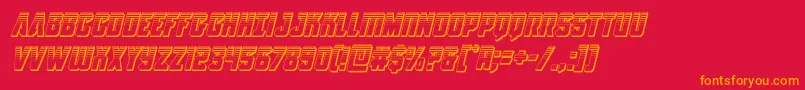 Antillesplatital Font – Orange Fonts on Red Background