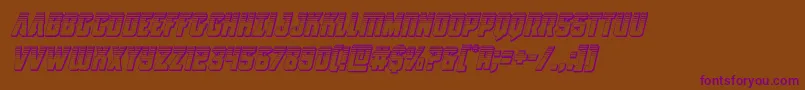 Antillesplatital-Schriftart – Violette Schriften auf braunem Hintergrund