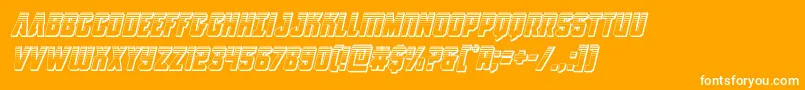 フォントAntillesplatital – オレンジの背景に白い文字