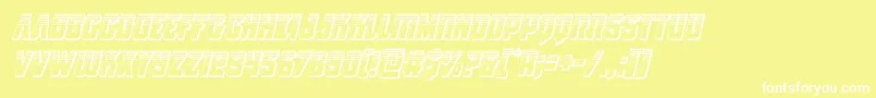 Antillesplatital Font – White Fonts on Yellow Background