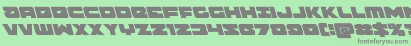 Banjinleft Font – Gray Fonts on Green Background