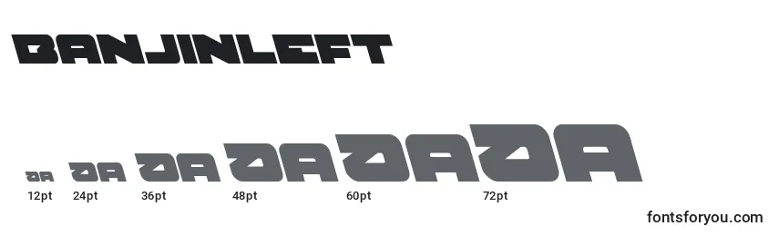Banjinleft Font Sizes