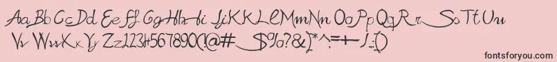 More about SabrinaAt Font SabrinaAt Font – Black Fonts on Pink Background