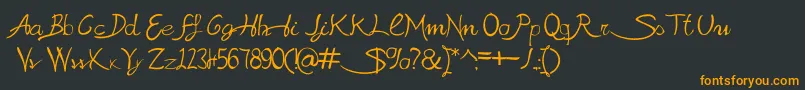 SabrinaAt Font – Orange Fonts on Black Background