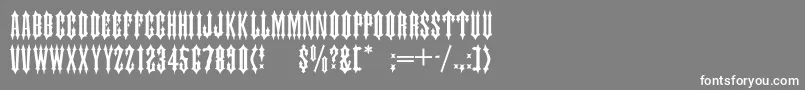 TiaraCaps Font – White Fonts on Gray Background