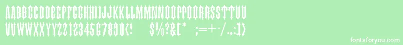TiaraCaps Font – White Fonts on Green Background