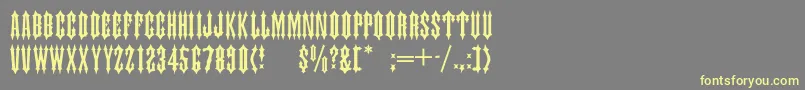 TiaraCaps Font – Yellow Fonts on Gray Background