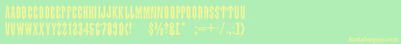 More about TiaraCaps Font TiaraCaps Font – Yellow Fonts on Green Background
