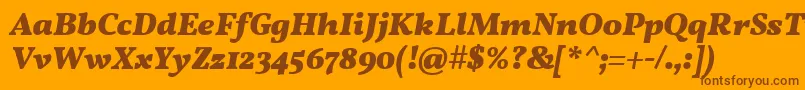 fuente Vollkorn ffy – Fuentes Marrones Sobre Fondo Naranja